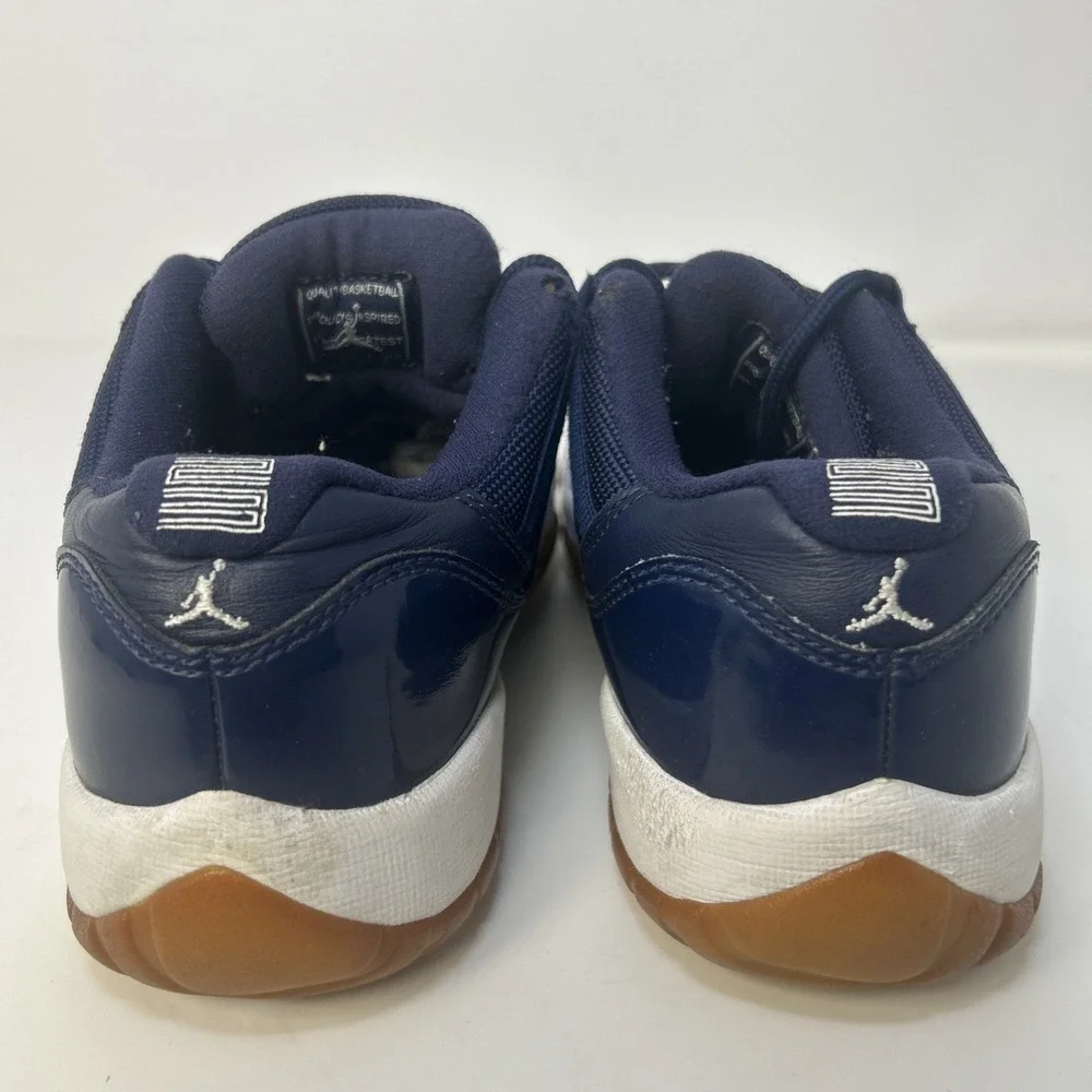 Air Jordan 11 Low Navy Gum GS Midnight Navy/White 528896-405 Kids 4Y, Womens 5.5